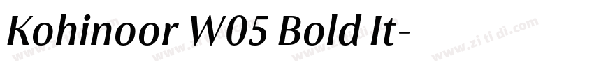 Kohinoor W05 Bold It字体转换